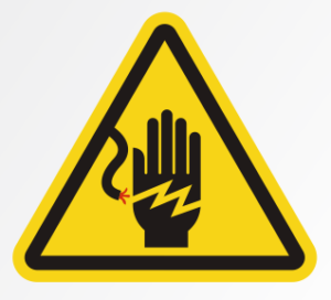High voltage safety sign