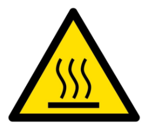 Hot surface warning sign