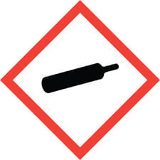Gas cylinder gas under pressure safety symbol