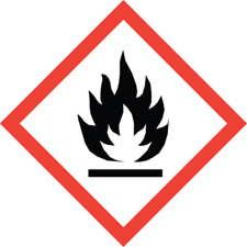 Flame hazard safety symbol