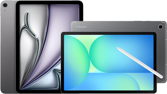 Apple and Samsung tablets